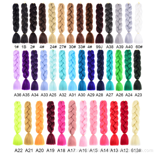 Wholesale Free Sample 120 Colors Braids 48 Inches 48Inch Extension Jumbo Braiding Packaging Hair Light Jumbo Braid